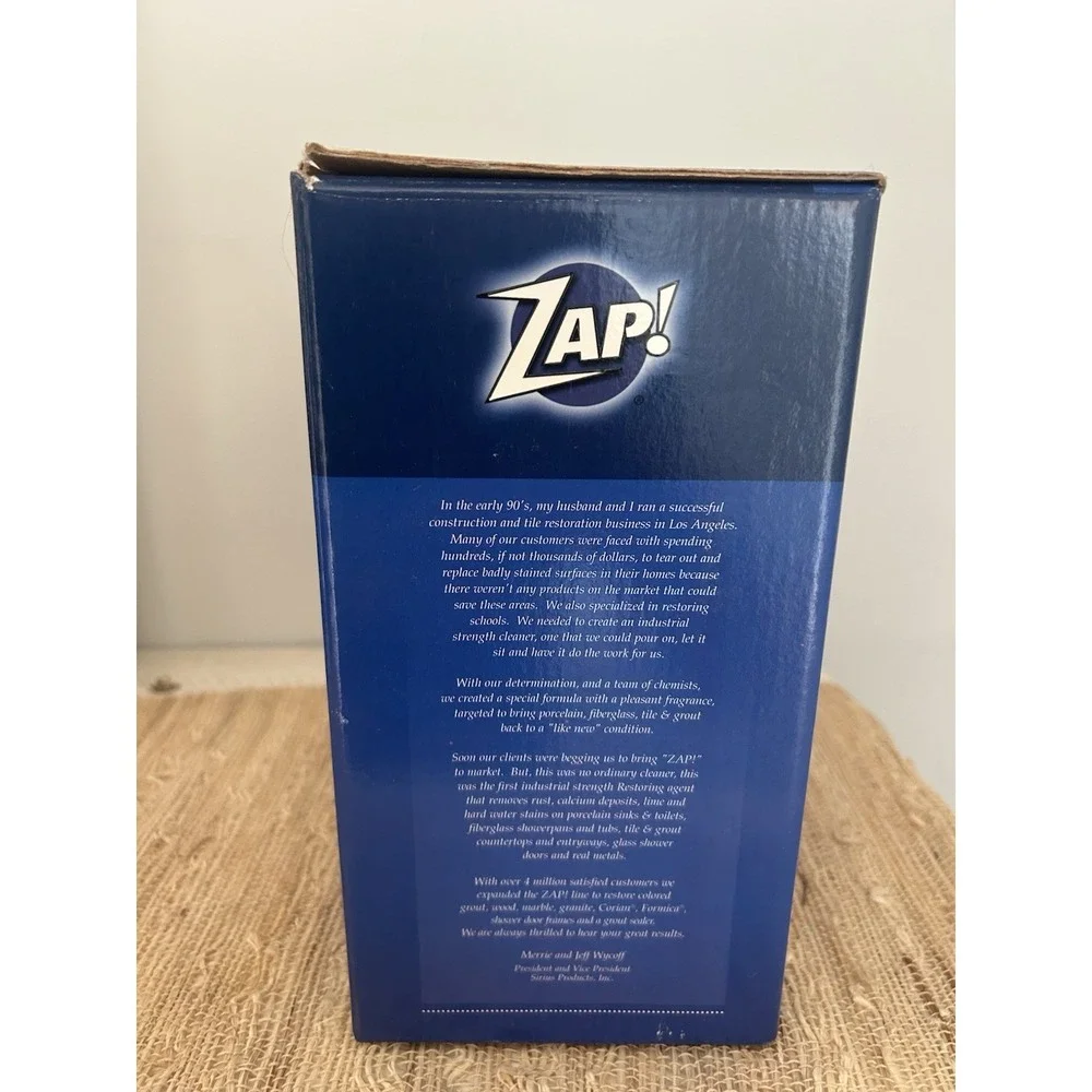 Zap Professional Restorer Maintainer Porcelain Fiberglass Tile Grout Sealed